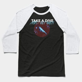 Take A Dive And Get Wet! Funny Narwhal Diving Baseball T-Shirt